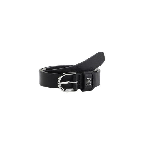 Cintura Donna con logo in metallo Nero Tommy Hilfiger- Francavilla Moda
